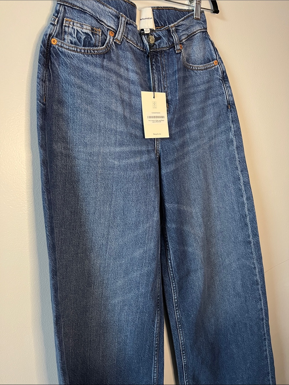 Reformation Rui Lived-in Wide Leg Baggy Jeans size 23” soft but sturdy denim - Picture 6 of 7
